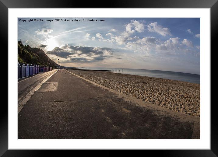  Bournemouth beach quiet time Framed Mounted Print by mike cooper