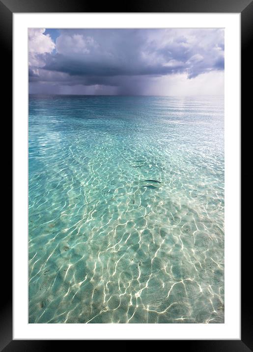  Somewhere is Rainy. Maldives Framed Mounted Print by Jenny Rainbow