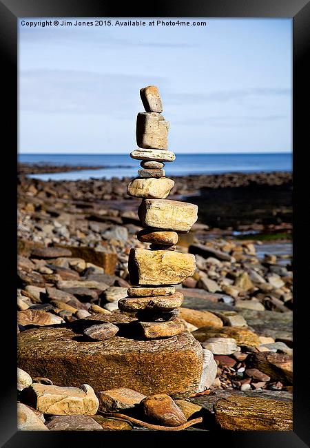  Pile of stones Framed Print by Jim Jones