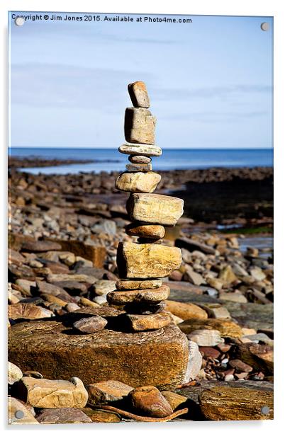  Pile of stones Acrylic by Jim Jones