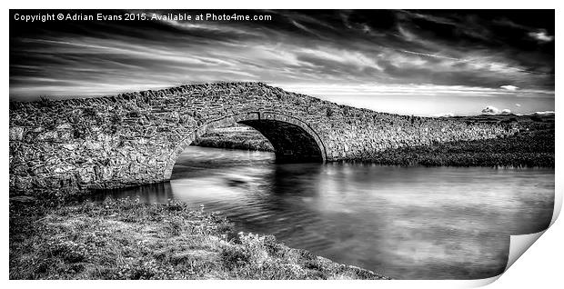 Aberffraw Bridge Anglesey Print by Adrian Evans