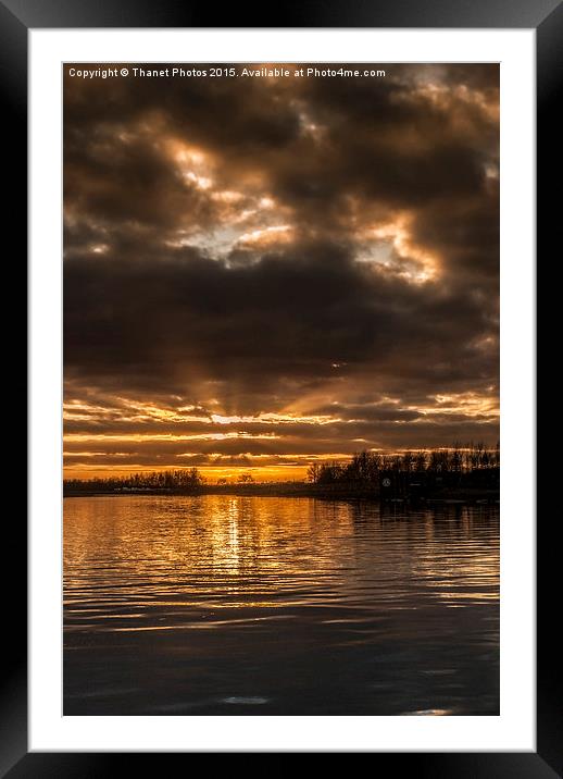   Sunset on the river 3 Framed Mounted Print by Thanet Photos