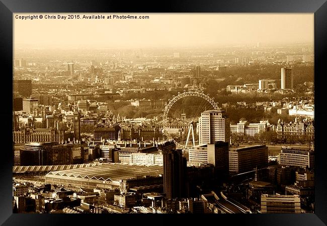 Westminster Skyline Framed Print by Chris Day