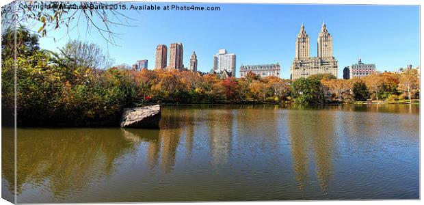 Central park reflections Canvas Print by Matthew Bates