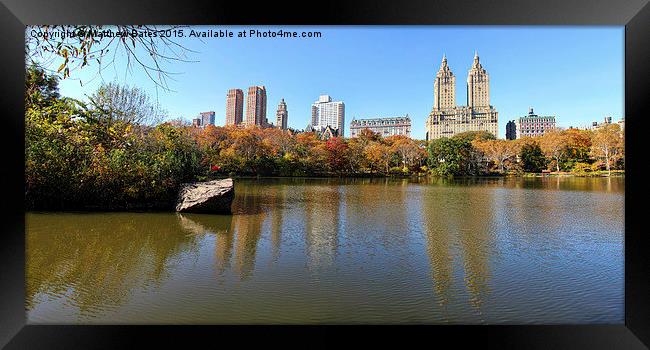 Central park reflections Framed Print by Matthew Bates