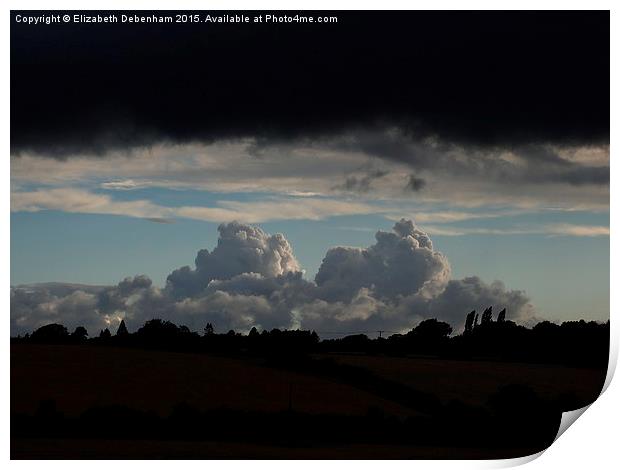  Dramatic Storm Clouds Print by Elizabeth Debenham