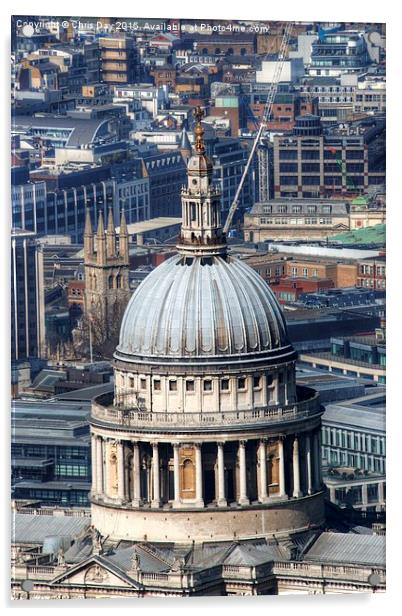 St Pauls Cathedral Acrylic by Chris Day