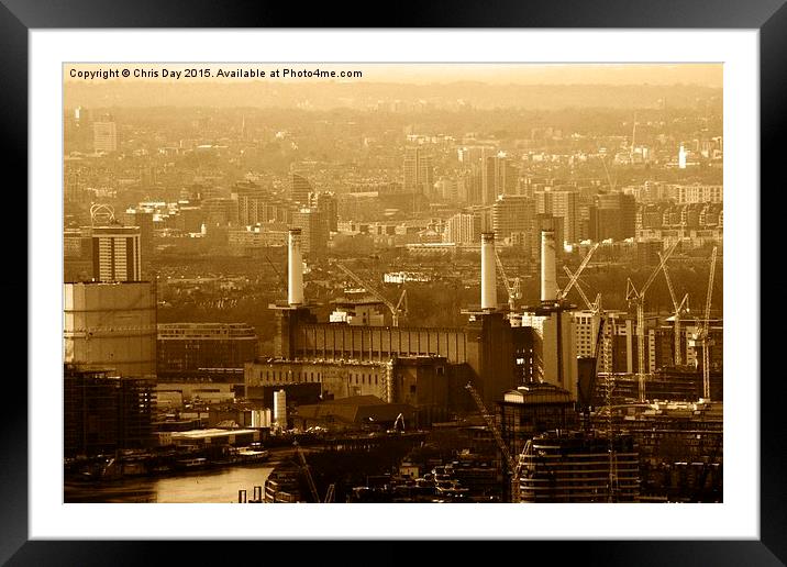  Battersea Power Station Framed Mounted Print by Chris Day