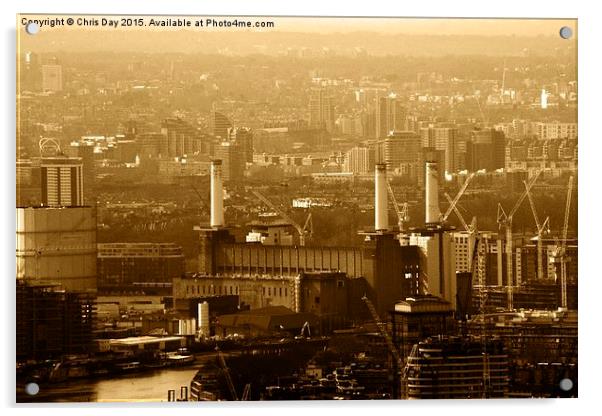  Battersea Power Station Acrylic by Chris Day