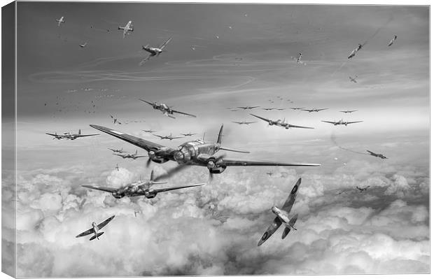 Battle of Britain Day black and white version Canvas Print by Gary Eason