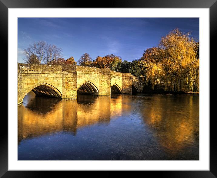 Bakewell Bridge and River Wye  Framed Mounted Print by Darren Galpin