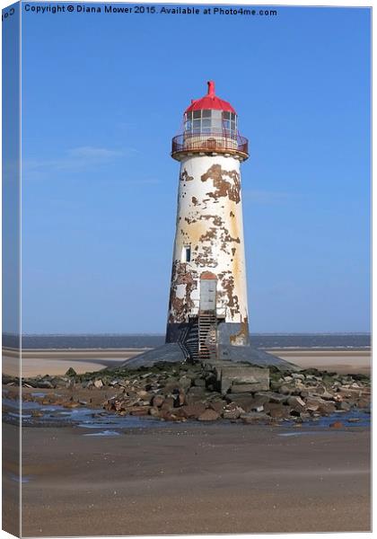  Talacre Lighthouse Canvas Print by Diana Mower