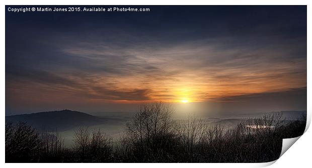  Mists over the Vale of York from Sutton Bank Print by K7 Photography