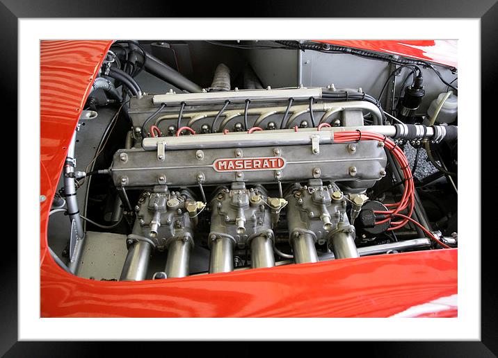  Maserati engine Framed Mounted Print by Adrian Beese
