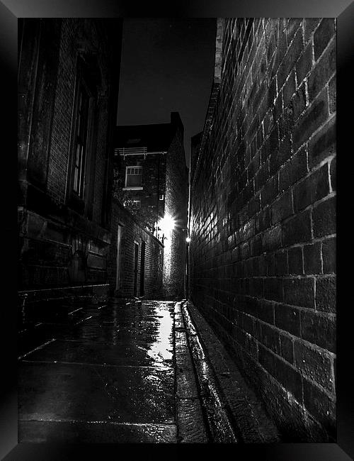 Wheats Lane at night, Sheffield Framed Print by Chris Watson