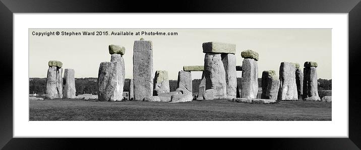  stonehenge Framed Mounted Print by Stephen Ward