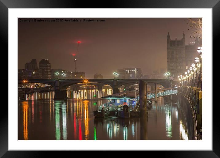  Westminster fog Framed Mounted Print by mike cooper