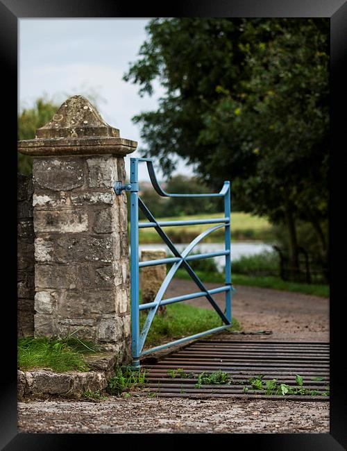 Blue Iron Gate Framed Print by Chris Watson