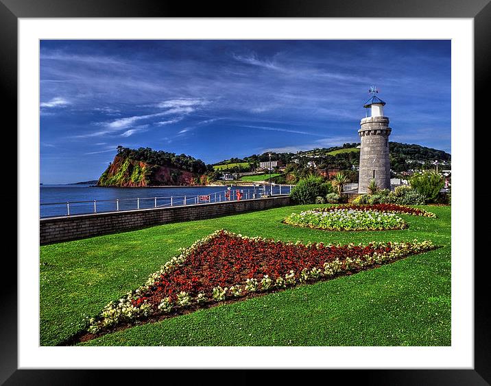 Teignmouth Lighthouse  Framed Mounted Print by Darren Galpin