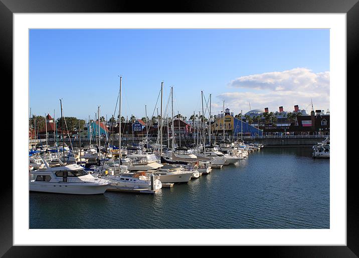 Boats in the Harbor Framed Mounted Print by Jarrod LaRocco