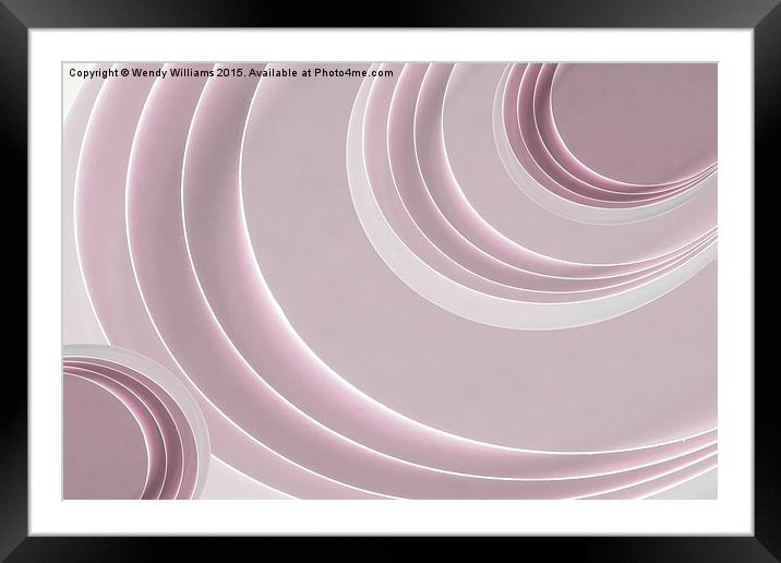  Pink Curves Framed Mounted Print by Wendy Williams CPAGB
