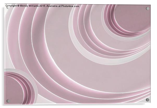  Pink Curves Acrylic by Wendy Williams CPAGB