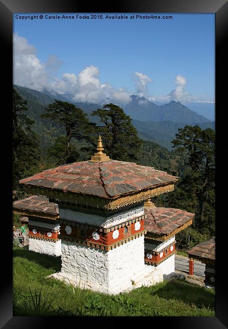  Memorial Site, Dochula Pass, Bhutan. Framed Print by Carole-Anne Fooks