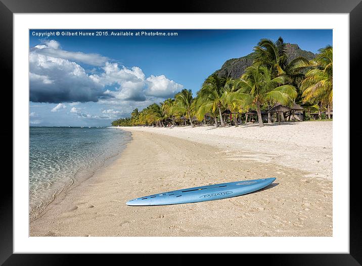  Tropical Beach Framed Mounted Print by Gilbert Hurree