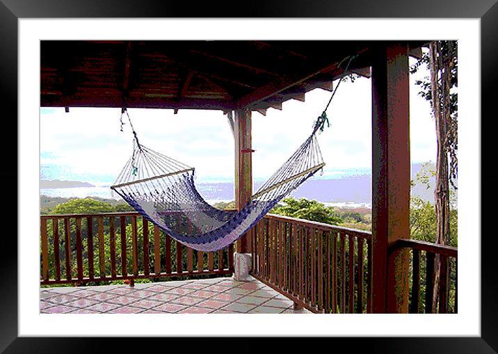 Hammock with a View  Framed Mounted Print by james balzano, jr.