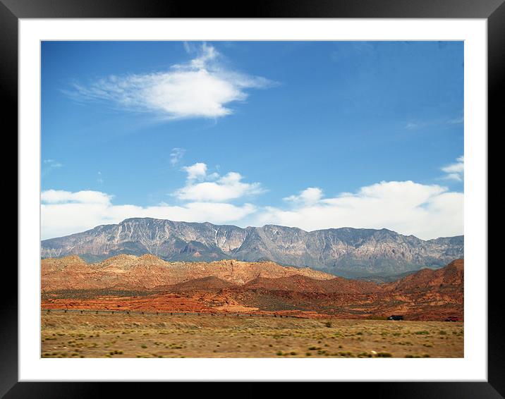 Pastel Mountains Framed Mounted Print by Patti Barrett