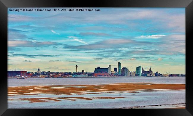  Liverpool Skyline Framed Print by Sandra Buchanan