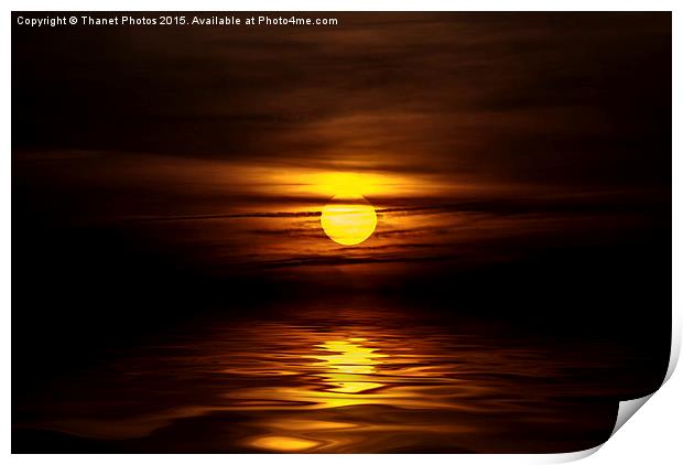  Stunning sunset Print by Thanet Photos