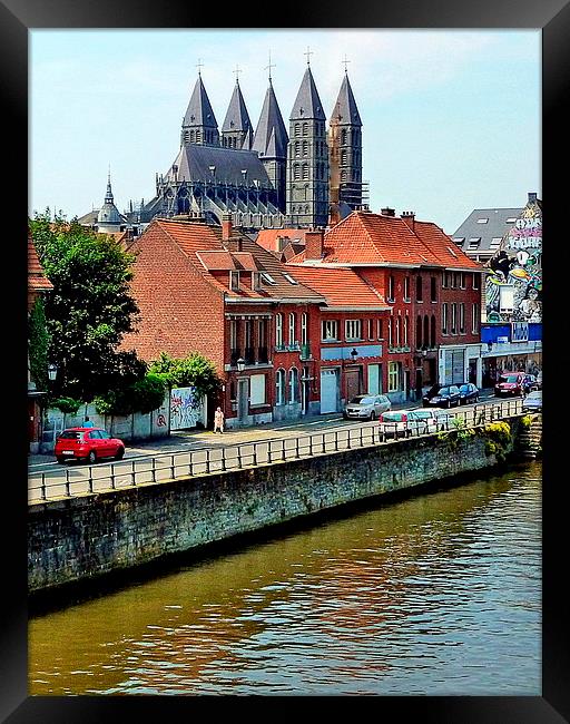  tournai notre-dame cathedral Framed Print by dale rys (LP)