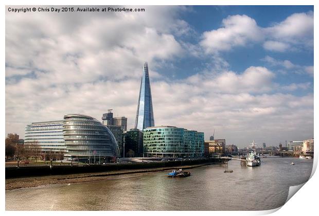 Southwark Skyline Print by Chris Day