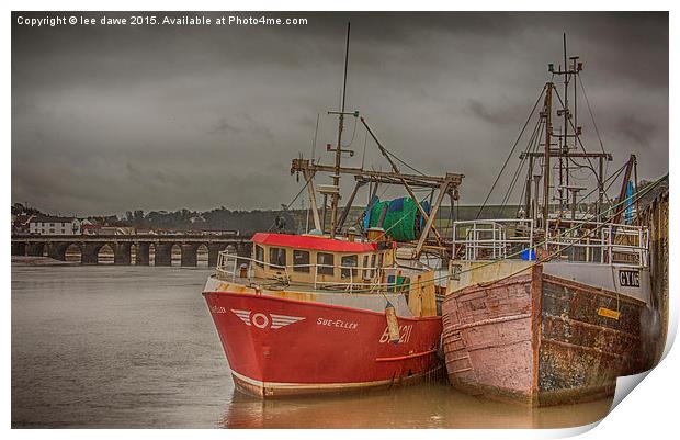  waiting for tide Print by Images of Devon