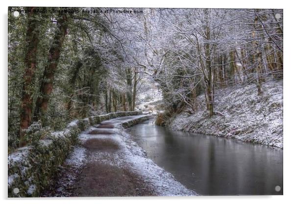  Cromford Canal in Winter Acrylic by Alison Streets