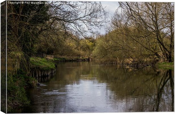  The Stour at Muscliffe Canvas Print by Phil Wareham