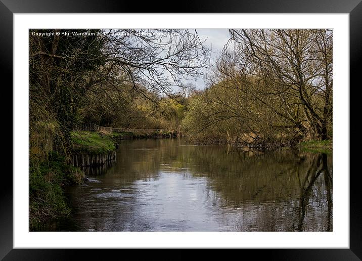  The Stour at Muscliffe Framed Mounted Print by Phil Wareham