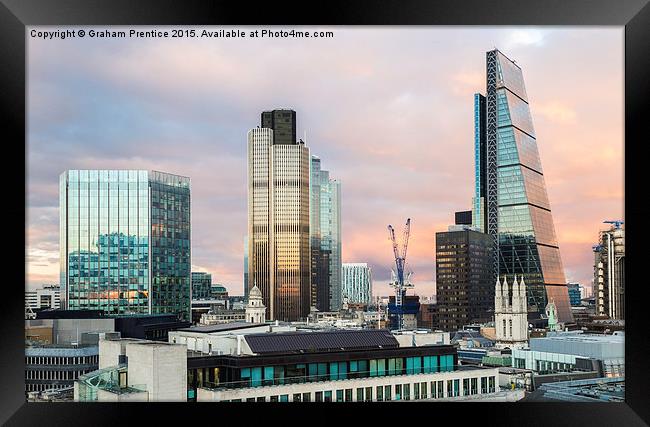  City of London Evening Skyline Framed Print by Graham Prentice