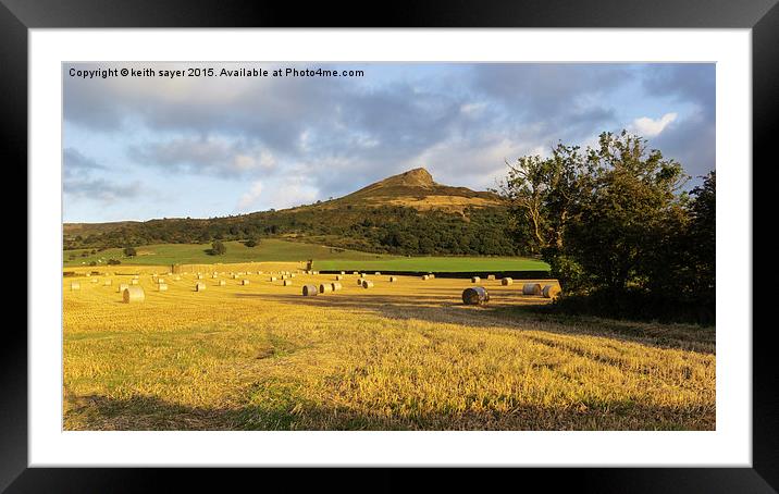  Roseberry Topping Framed Mounted Print by keith sayer