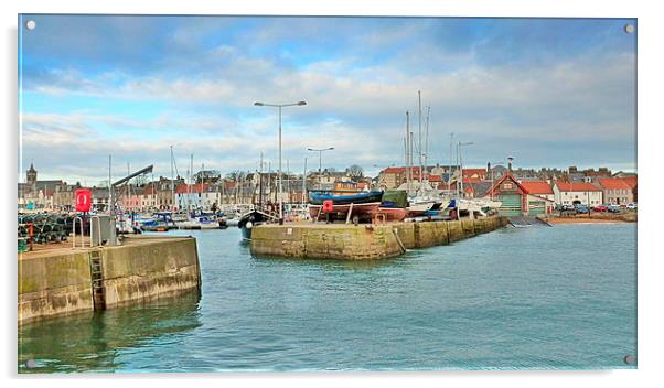  anstruther harbor  Acrylic by dale rys (LP)