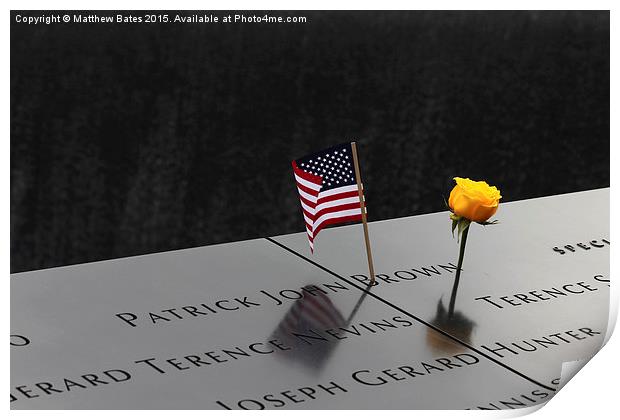 9/11 memorial Print by Matthew Bates