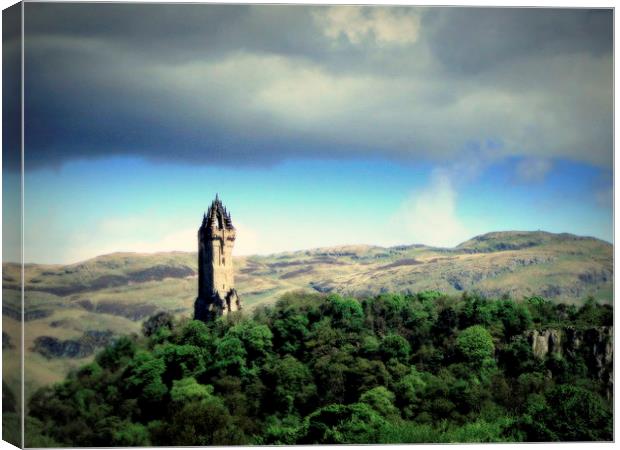  wallace monument ..stirling Canvas Print by dale rys (LP)