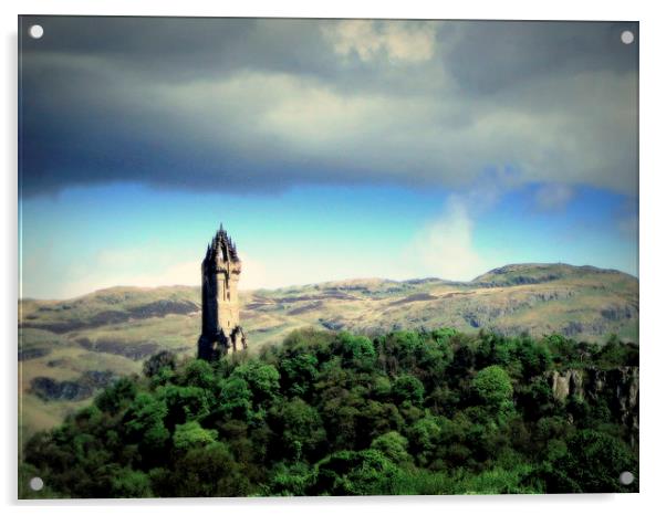  wallace monument ..stirling Acrylic by dale rys (LP)