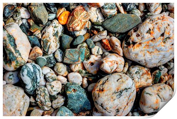  Pebbles Print by tom downing