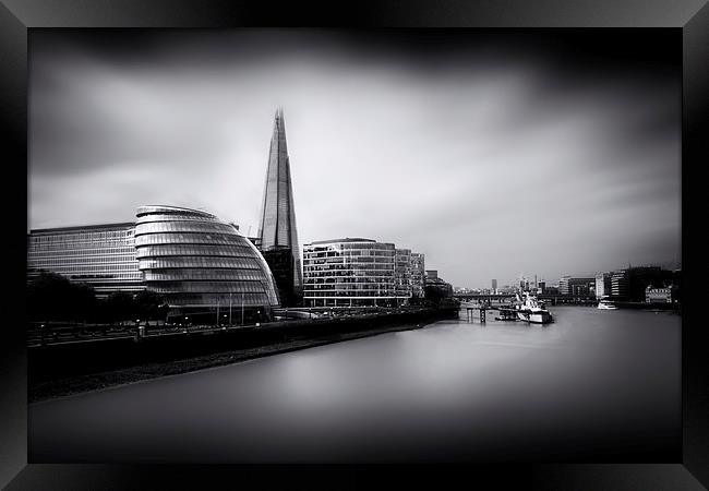  London City and The Shard.  Framed Print by Ian Hufton