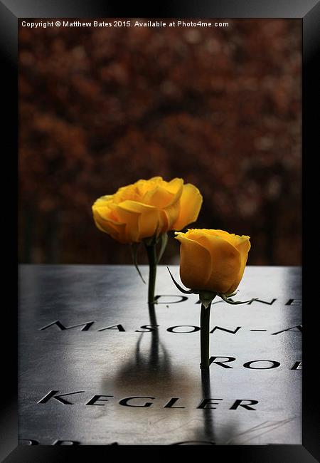  9/11 memorial Framed Print by Matthew Bates