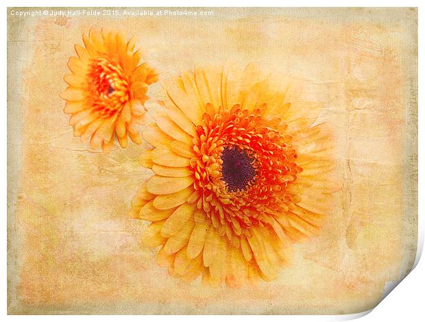  Bright Orange Print by Judy Hall-Folde