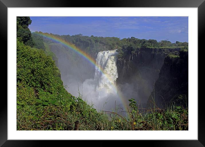  Waterfall Rainbow Framed Mounted Print by Tony Murtagh