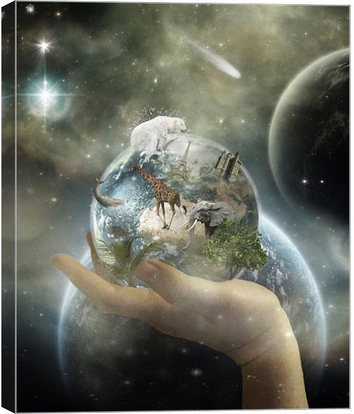  The world in your hand Canvas Print by Kim Slater